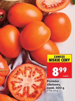 Pomidor śliwkowy, opak. 500 g promocja w Biedronka