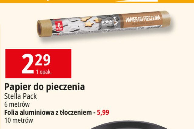 Papier do pieczenia 6 m Anna zaradna promocja w Leclerc