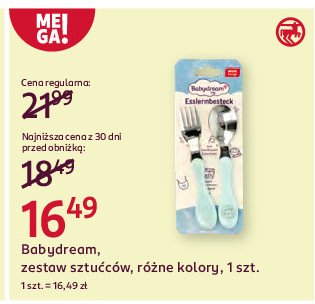 Sztućce dla dzieci Babydream promocja w Rossmann