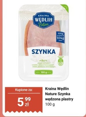 Szynka Nature wędzona plastry promocja w Biedronka