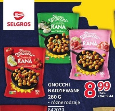 Gnocchi nadziewane 280 g różne rodzaje promocja w Selgros