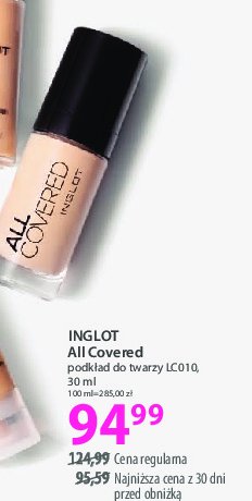 Podkład do twarzy lc 010 Inglot all covered promocja w Hebe