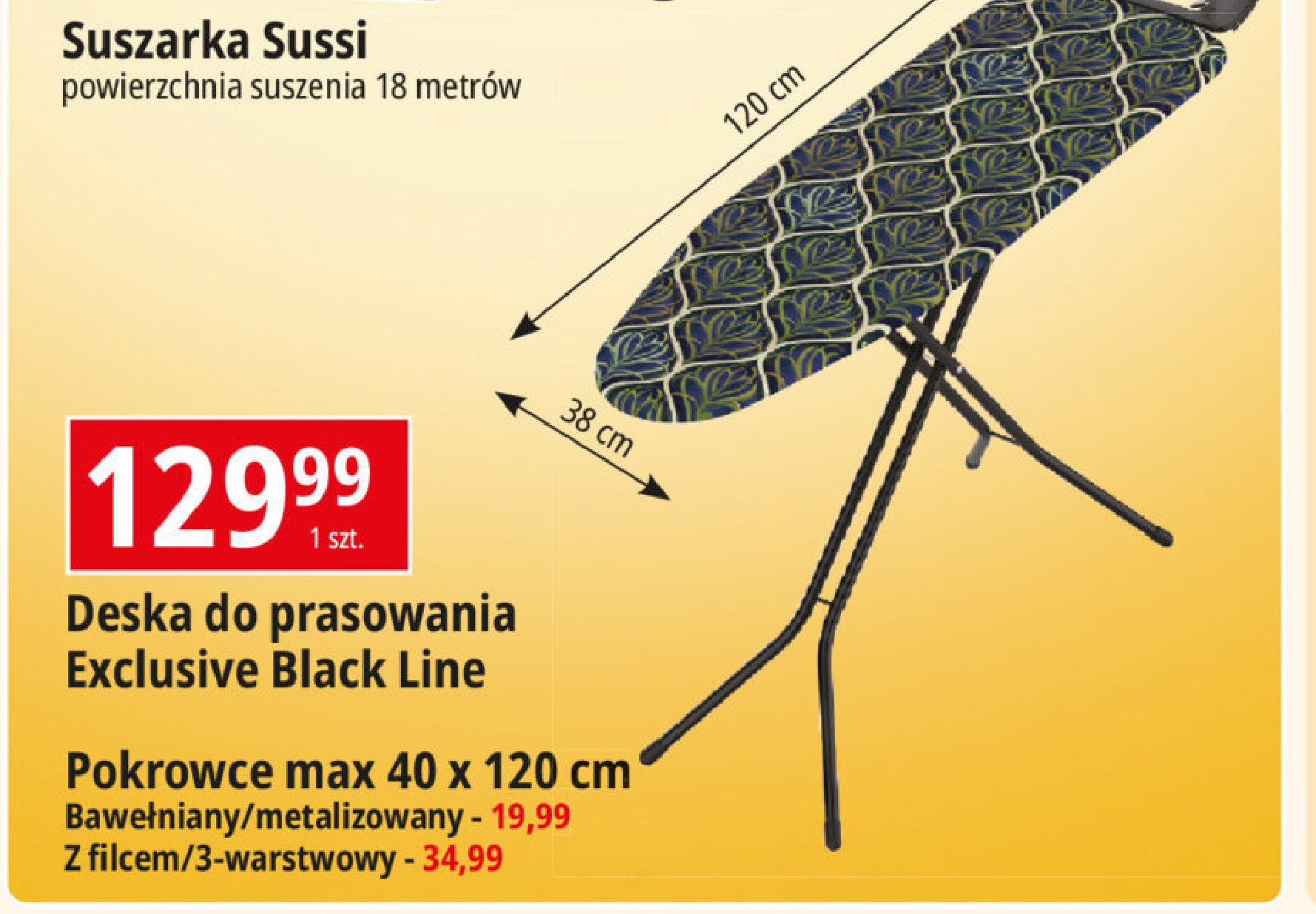 Pokrowiec metalizowany wym. 40 x 120 cm Rorets promocja w Leclerc