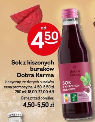 Sok z kiszonych buraków Dobra Karma promocja w Żabka
