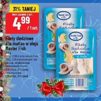 Filety śledziowe a'la matias w oleju Master Fish promocja w POLOmarket