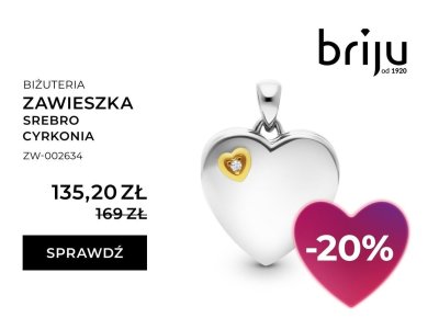 Zawieszka srebro cyrkonia promocja w Briju