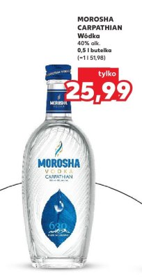 Wódka Morosha Carpathian 40% alk. 0,5l promocja w Kaufland