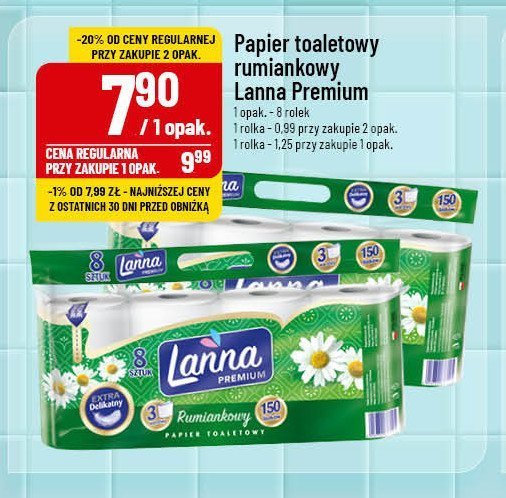 Papier toaletowy rumiankowy Lanna premium promocja