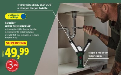 Lampa warsztatowa Parkside Lampa warsztatowa LED promocja w Lidl