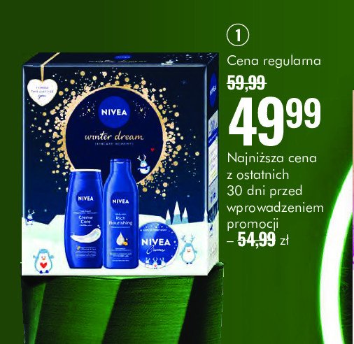 Zestaw w pudełku winter dream: żel pod prysznic 250 ml + mleczko do ciała 250 ml + krem uniwersalny 75 ml Nivea zestaw promocja