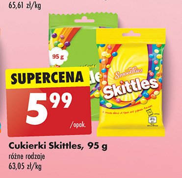 Cukierki crazy sours Skittles promocja w Biedronka