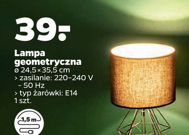 Lampa geometryczna 24.5 x 35.5 cm promocja
