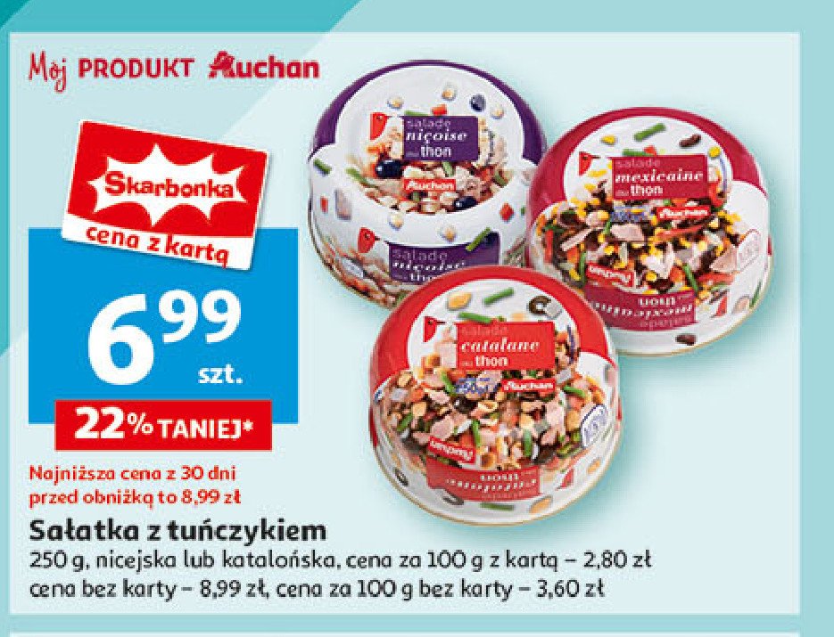 Sałatka z tuńczykiem meksykańska Auchan różnorodne (logo czerwone) promocja