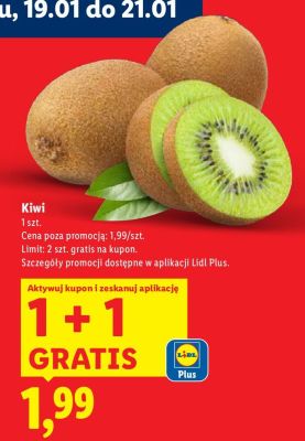 Kiwi 1+1 GRATIS promocja w Lidl