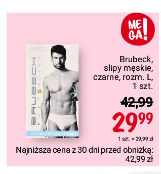 Slipy m臋skie rozm. l czarne BRUBECK promocja