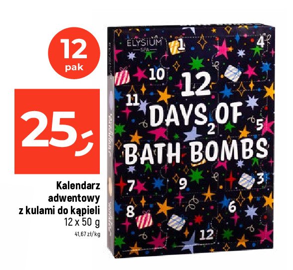 Kalendarz adwentowy z kulami do k膮pili Elysium spa promocja