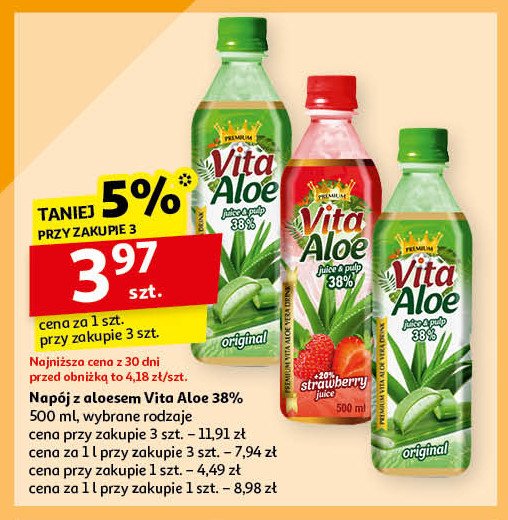 Napój truskawkowy Vita aloe promocja