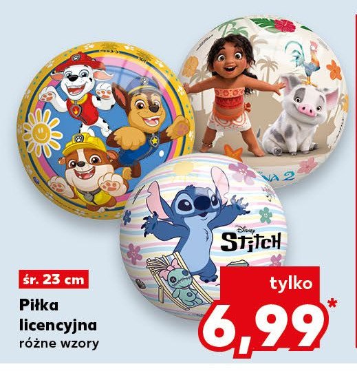 Piłka gumowa vaiana promocja w Kaufland