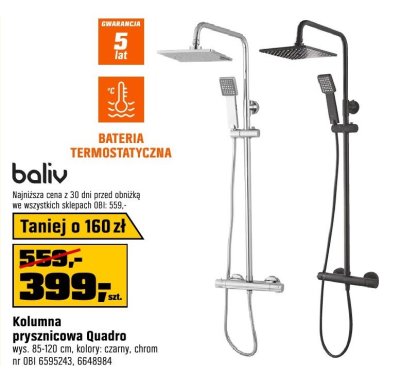 Kolumna prysznicowa Quadro baliv promocja w OBI