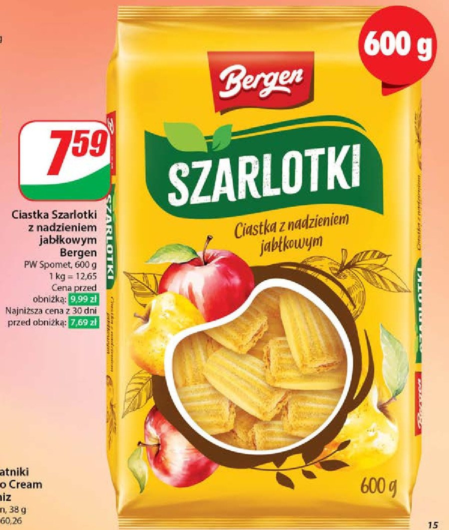 Ciastka szarlotki Bergen promocja