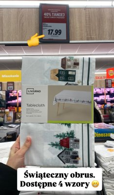 Obrus świąteczny 110x160cm promocja w Lidl
