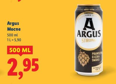 Piwo Argus Mocne promocja w Lidl