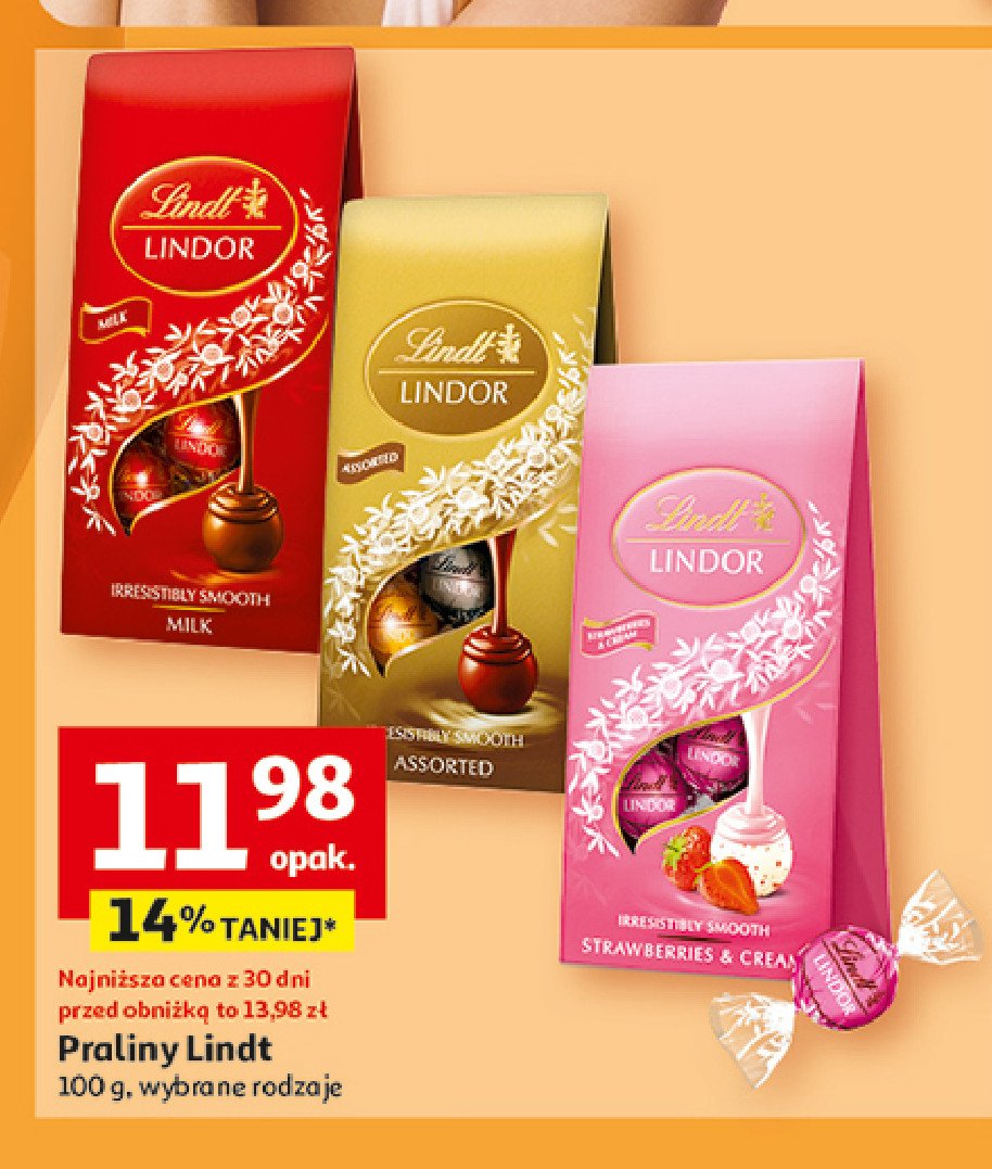 Praliny strawberry cream Lindt lindor promocja