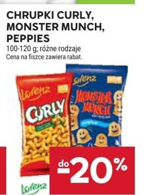Chrupki Curly, Monster Munch, Peppies różne rodzaje promocja w Stokrotka
