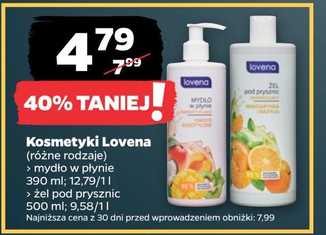 Mydło w płynie owoce egzotyczne Lovena promocja