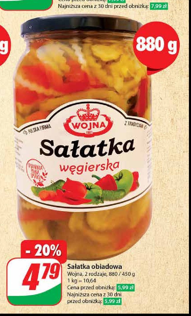 Sałatka obiadowa Wojna promocja