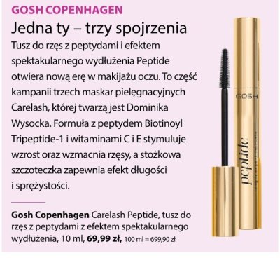 Tusz do rzęs Gosh Copenhagen Carelash Peptide promocja w Hebe