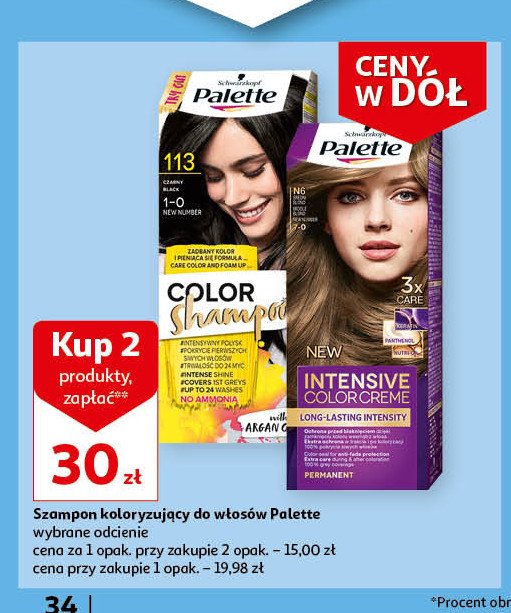 Szampon do koloryzacji włosów 113 Palette color shampoo promocja