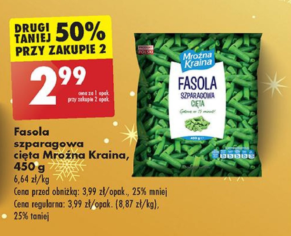 Fasolka szparagowa zielona Mroźna kraina promocja w Biedronka