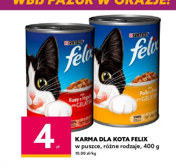 Karma dla kota kaczka i drób Purina felix promocja