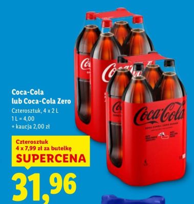 Napój Coca-Cola lub Coca-Cola Zero promocja w Lidl