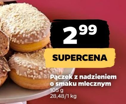 Pączek z nadzieniem mlecznym promocja