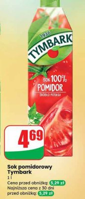 Sok pomidorowy Tymbark vega promocja w Dino
