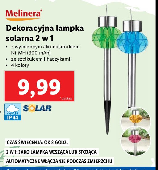 Dekoracyjna lampka solarna Melinera promocja