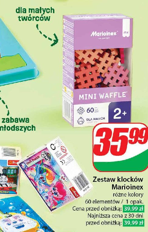 Klocki mini wafle MARIOINEX promocja w Dino