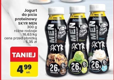 Jogurt do picia proteinowy Skyr Men różne rodzaje promocja w Carrefour