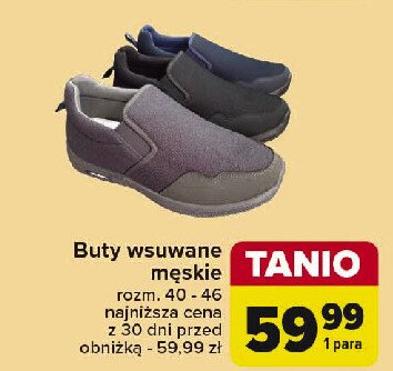 Buty wsuwane męskie rozm. 40-46 promocja