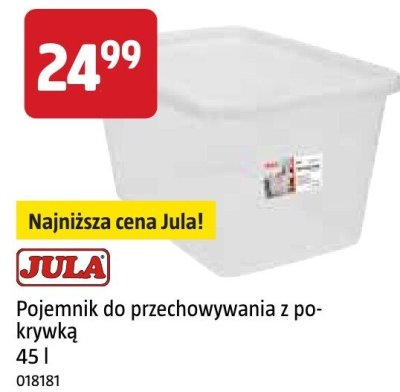 Pojemnik do przechowywania z pokrywką JULA 45 l promocja w Jula
