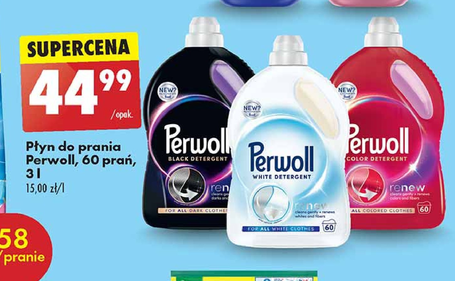 Płyn do prania PERWOLL RENEW WHITE promocja