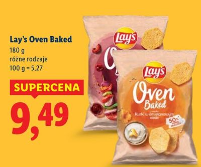 Chipsy Lay's Oven Baked różne rodzaje promocja w Lidl