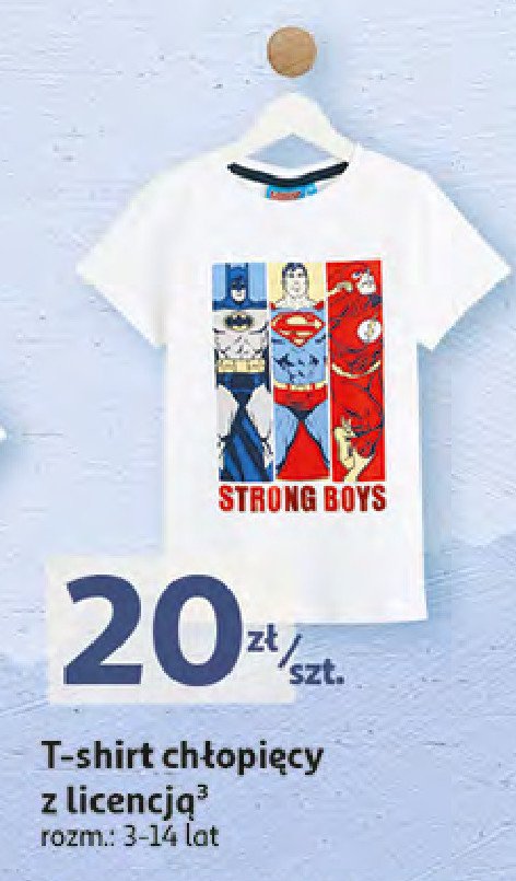 T-shirt chłopięcy 3-14 lat dc strong boys Auchan inextenso promocje