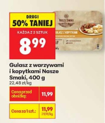 Gulasz z warzywami i kopytkami Nasze Smaki, 400 g promocja w Biedronka
