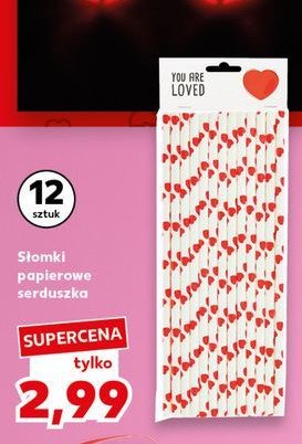 Słomki papierowe serduszka promocja w Kaufland