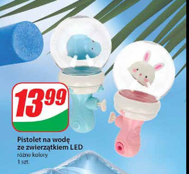 Pistolet na wodę ze zwierzątkiem led promocja