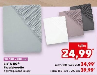 Prześcieradło 90-100 x 200 cm Liv & bo promocja