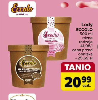 Lody śmietanka malina Eccolo promocja